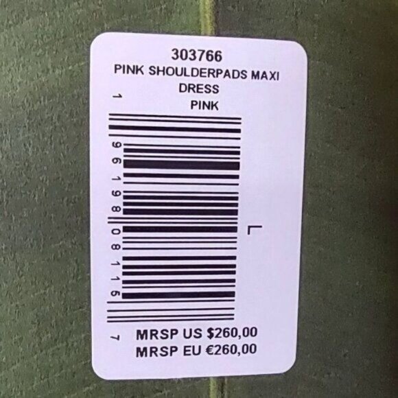 Farm Rio Maxi Dress Cut Out Satin Pink L Shoulder Pad Long-Sleeve Cocktail - Picture 13 of 16